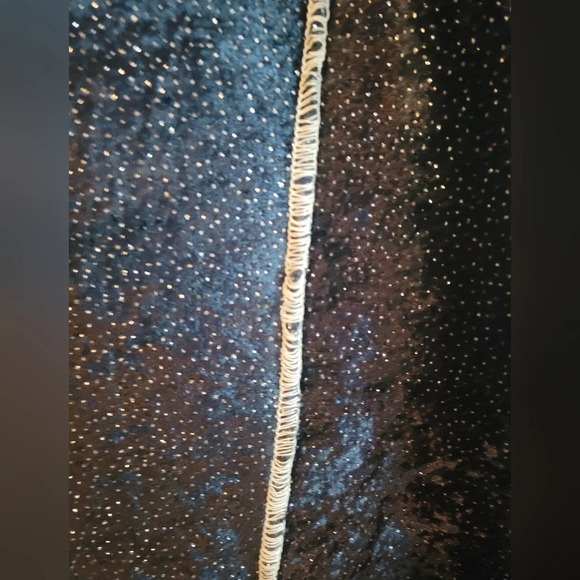 Vintage Navy Blue Sparkle Fabric - Picture 5 of 7